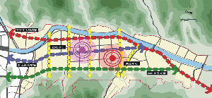 欒川縣城東新區(qū)控制性詳細(xì)規(guī)劃-功能結(jié)構(gòu)分析圖